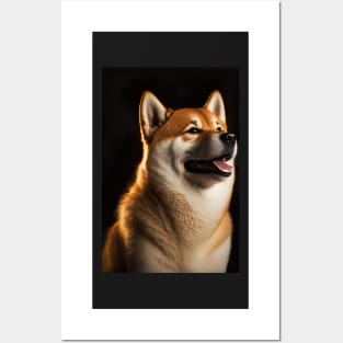 Happy Shiba Inu Dog Posters and Art